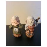 Pair of Vintage Hand-Painted Troll Figurines 5 Inch Marked F185
