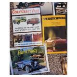 Vintage Car Brochure Collection with Beetle Illustrated History Book