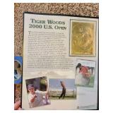 Tiger Woods 22KT Gold Card Collection with Display Folio