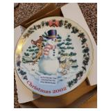 Set of 3 Grolier and Scholastic Christmas Collector Plates 1999, 2001, 2002