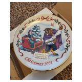 Set of 3 Grolier and Scholastic Christmas Collector Plates 1999, 2001, 2002