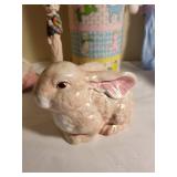 Easter Bunny Figurine Collection with Springbridge Cottage and Vintage Decor