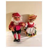 Pair of Vintage Dolls with Traditional Costumes