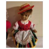 Pair of Vintage Dolls with Traditional Costumes