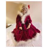 Set of 2 Vintage Elderly Couple Dolls with Fabric Outfits