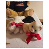 Plush Toy Collection Including Hard Rock Biker Bear, Pooh, Ralph Lauren Bear, and Accessories