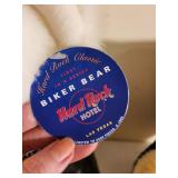 Plush Toy Collection Including Hard Rock Biker Bear, Pooh, Ralph Lauren Bear, and Accessories