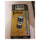 ScotTowels 50th Anniversary Vintage Wall Thermometer Sign 1931-1981