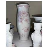 Kaiser Germany 6-Piece Porcelain Floral Vase & Candlestick Set