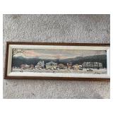 Norman Rockwell Gallery Main Street, Stockbridge Canvas Reproduction - Framed (1991)