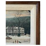 Norman Rockwell Gallery Main Street, Stockbridge Canvas Reproduction - Framed (1991)