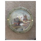 Panclox Hourly Sound Effects Quartz Clock - Train Scene Wall Clock & Framed Rail Painting