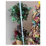 Decorative Fruit Topiary Tree in Metal Pot with Berry Clusters