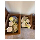 Hand-Painted Fruit Dinnerware Mugs & Plates Set - Made in China