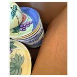 Hand-Painted Fruit Dinnerware Mugs & Plates Set - Made in China