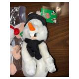 Jack Frost Snowman Bean Bag with Assorted Holiday Plush Figures