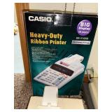 Casio DR-210HD Heavy-Duty Ribbon Printer & Canon MP21D 12-Digit Printing Calculator