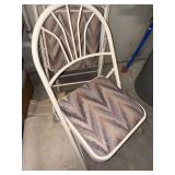 Patio Chairs - White Metal (Lot of 2)