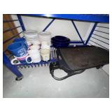 Misc Kitchen Items - Shelf Not Included; Assorted Pots, Pans, Dishes & Mugs