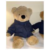 Ralph Lauren Teddy Bears - Navy Jacket Bear & Polo Sweater Bear (Lot of 2)