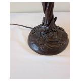 Tiffany-Style Stained Glass Table Lamp with Floral Design