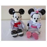 Musical Mickey and Minnie Mouse Dolls in Satin Outfits
