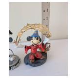 Set of 2 Disney Mickey Mouse Figurines Steamboat Willie & Sorcerer