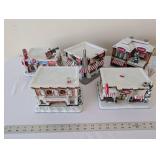 Set of 5 Hawthorne Village Coca-Cola Holiday Village Buildings