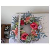 Set of 3 Decorative Floral and Fruit Artificial Wreaths