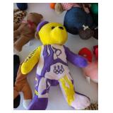 Antique Baby Carriage with Collection of Stuffed Plush Toys