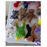 Antique Baby Carriage with Collection of Stuffed Plush Toys