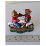 Collection of Decorative Figurines Including Coca-Cola Bears, Porcelain Windmill, Glass Rooster and More