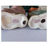 Vintage Norleans Japan Figurines with Porcelain Porch Display