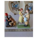 Norman Rockwell Figurines and Collectible Plates Assortment