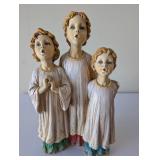 Vintage Trio of Singing Cherub Figurines