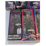 Collection of 7 Talking Political and Celebrity Action Figures in Box