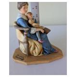 Set of 5 Norman Rockwell American Family Figurines