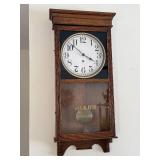 Regulator Clock - Oak Wall Case, Glass Front, Pendulum