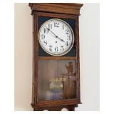 Regulator Clock - Oak Wall Case, Glass Front, Pendulum