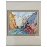 Disney Mickey Mouse at Hoover Dam Framed Print with Certificate of Authenticity