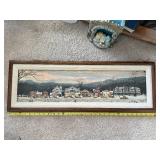 Norman Rockwell Gallery Main Street, Stockbridge Canvas Reproduction - Framed (1991)