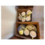Hand-Painted Fruit Dinnerware Mugs & Plates Set - Made in China