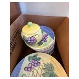 Hand-Painted Fruit Dinnerware Mugs & Plates Set - Made in China