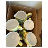 Hand-Painted Fruit Dinnerware Mugs & Plates Set - Made in China