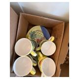 Hand-Painted Fruit Dinnerware Mugs & Plates Set - Made in China