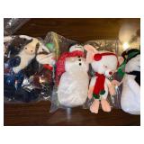 Jack Frost Snowman Bean Bag with Assorted Holiday Plush Figures