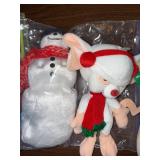 Jack Frost Snowman Bean Bag with Assorted Holiday Plush Figures