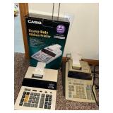 Casio DR-210HD Heavy-Duty Ribbon Printer & Canon MP21D 12-Digit Printing Calculator