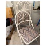 Patio Chairs - White Metal (Lot of 2)