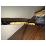 Hand-Carved Wooden Smoking Pipe with Long Curved Stem